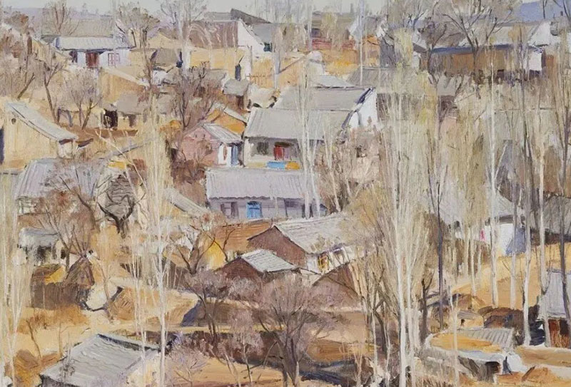 中國油畫學(xué)會理事崔國強-油畫里的黃土高坡